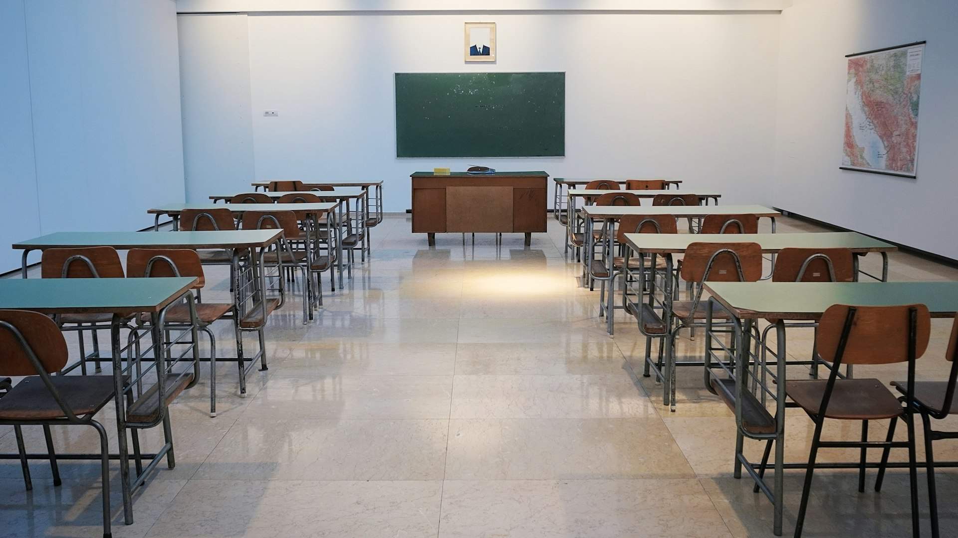 Bright classroom environment